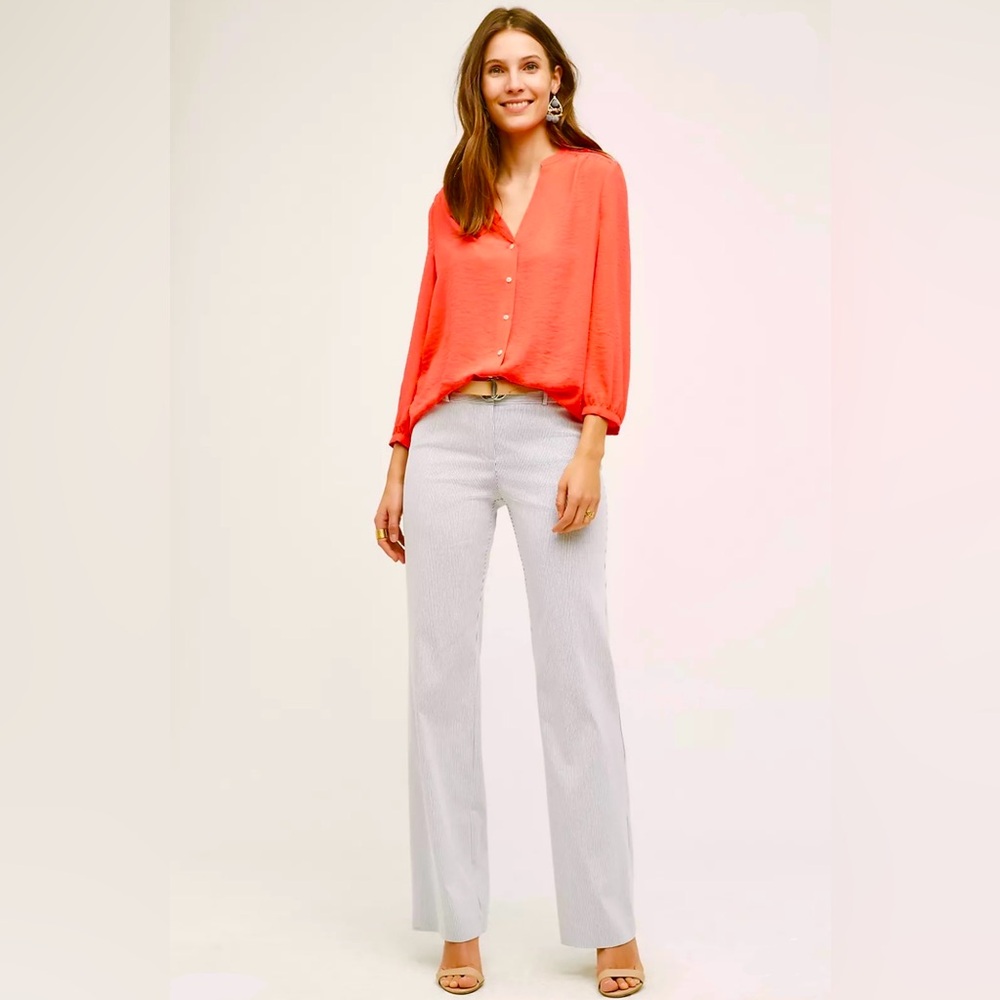 Anthropologie Vanessa Virginia Coral Romi Blouse